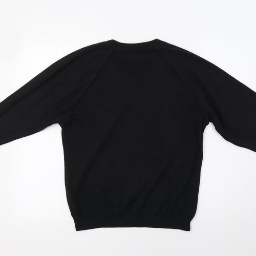 SWI Mens Black   Pullover Jumper Size S