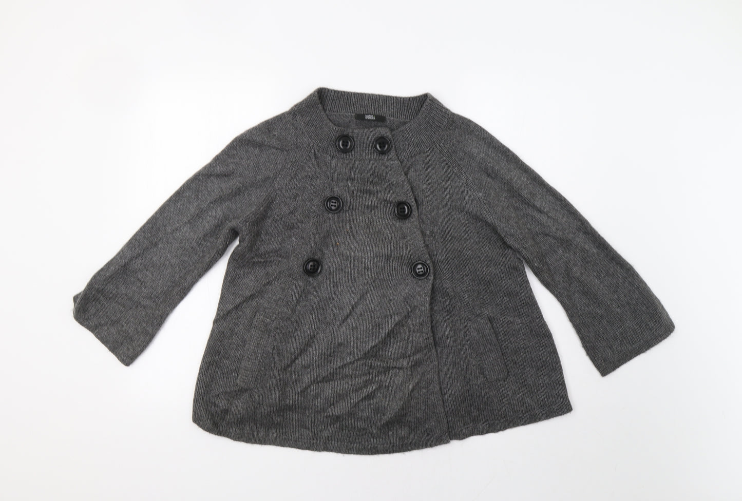 M&S Womens Grey   Cardigan Jumper Size 14