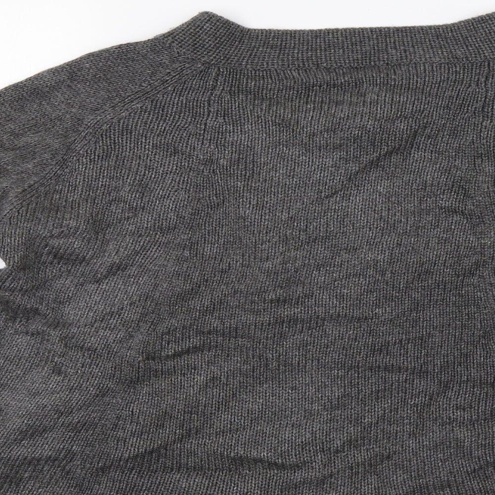 M&S Womens Grey   Cardigan Jumper Size 14