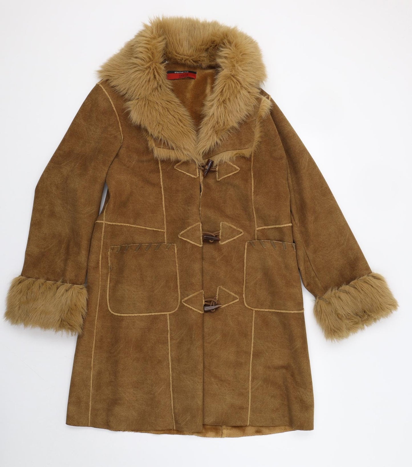 Taifun Collection Womens Brown   Overcoat Coat Size 14
