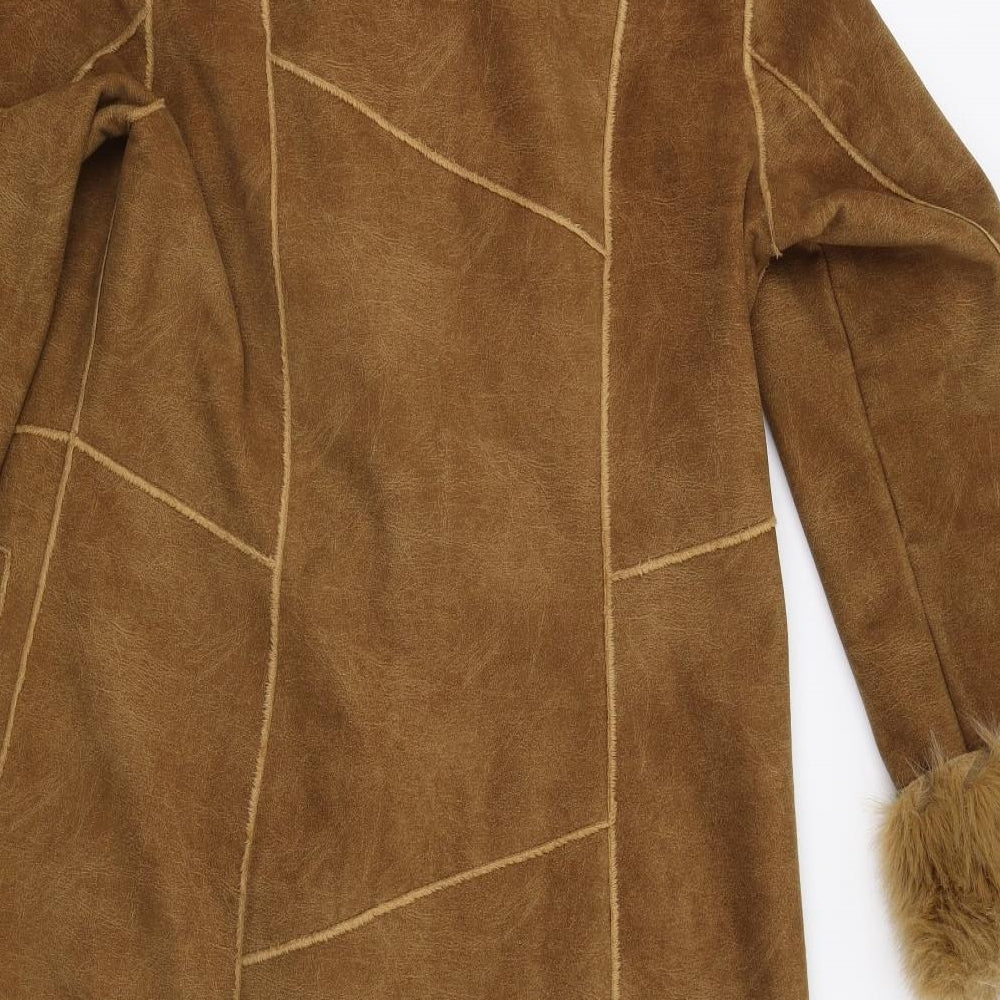 Taifun Collection Womens Brown   Overcoat Coat Size 14