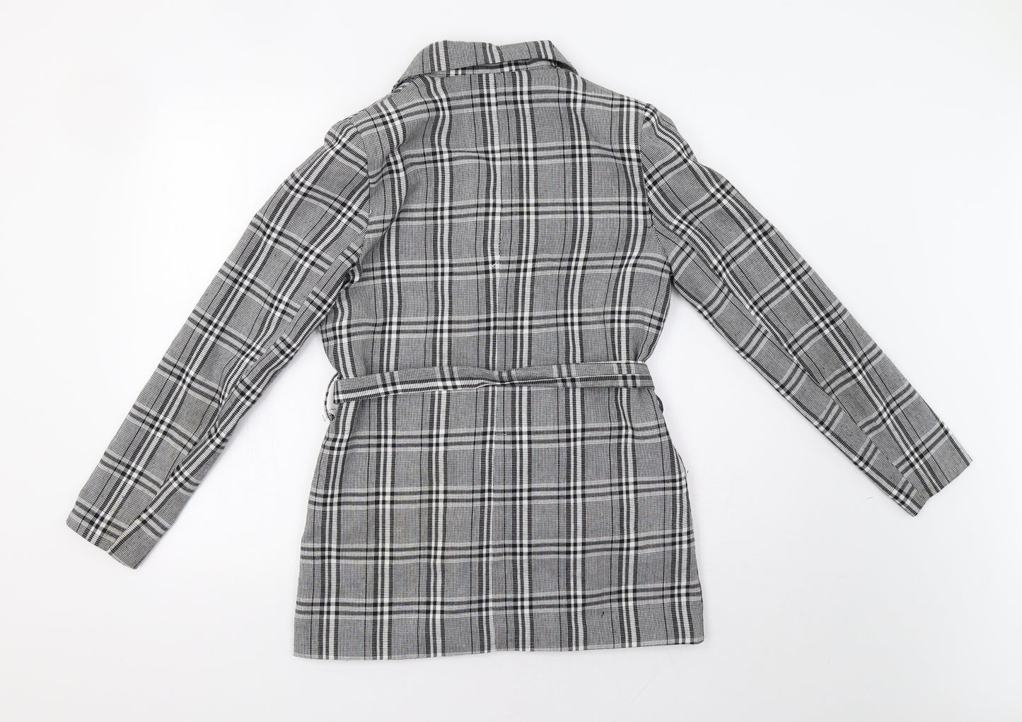 I SAW IT FIRST Womens Grey Check  Jacket Blazer Size 8