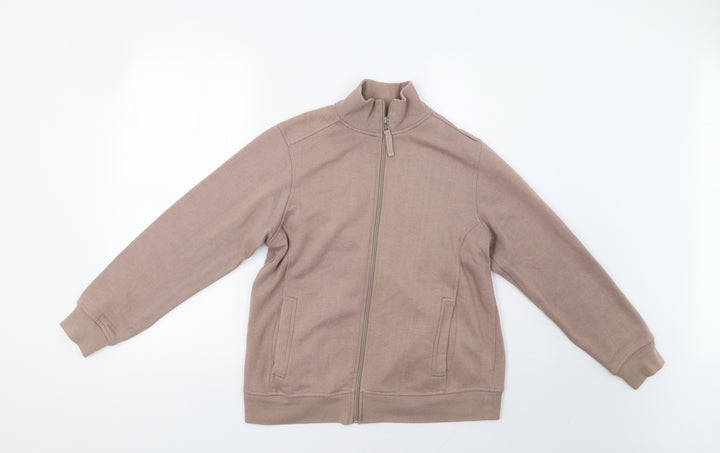 BM Womens Beige Full Zip Sweatshirt Size S