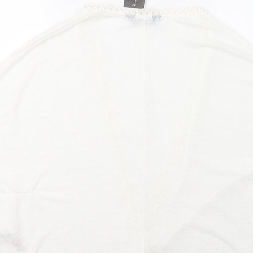 Dorothy Womens White   Cardigan Jumper Size S