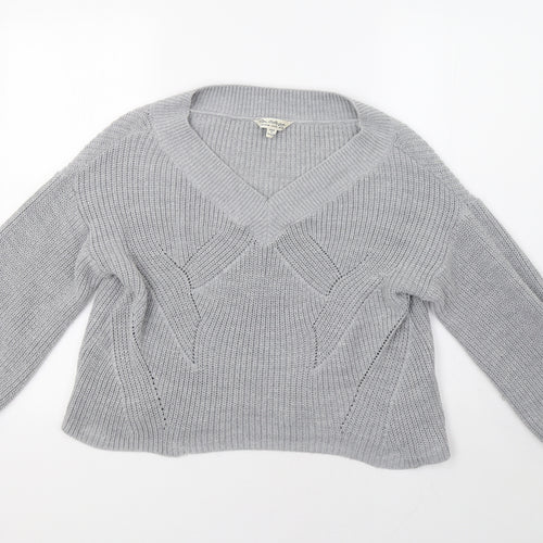 Miss Selfridge Womens Grey   Pullover Jumper Size M