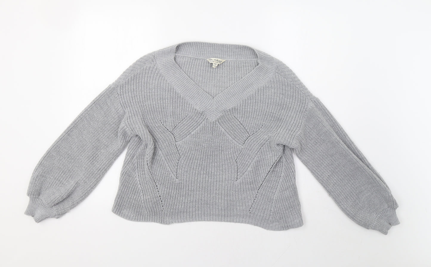 Miss Selfridge Womens Grey   Pullover Jumper Size M