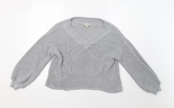 Miss Selfridge Womens Grey   Pullover Jumper Size M