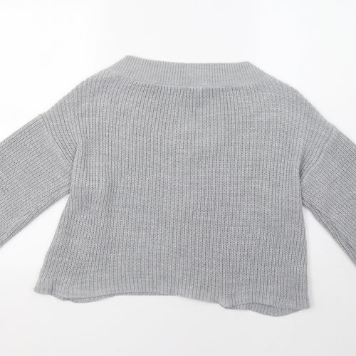 Miss Selfridge Womens Grey   Pullover Jumper Size M