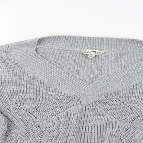 Miss Selfridge Womens Grey   Pullover Jumper Size M