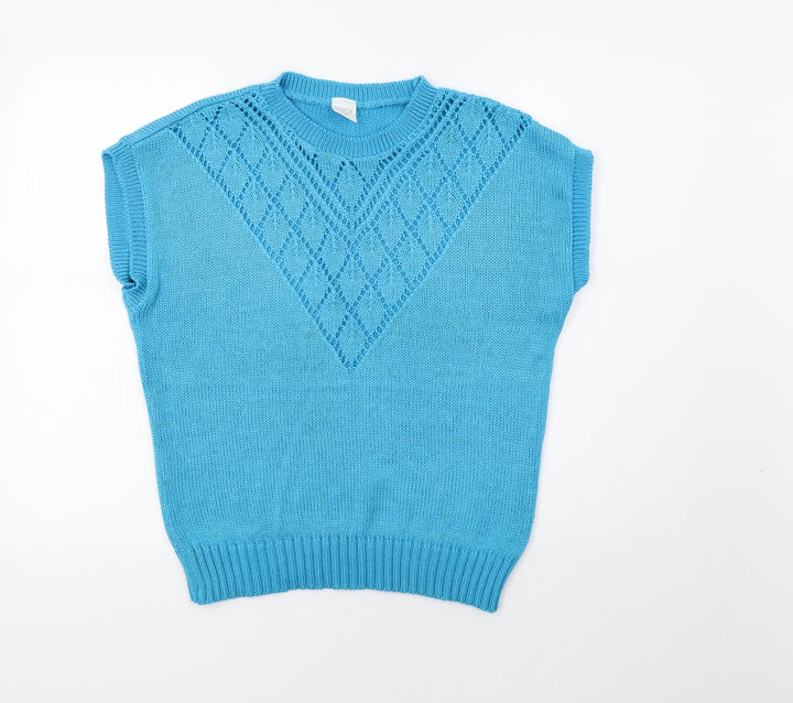 Paige Womens Blue Vest Jumper Size 14