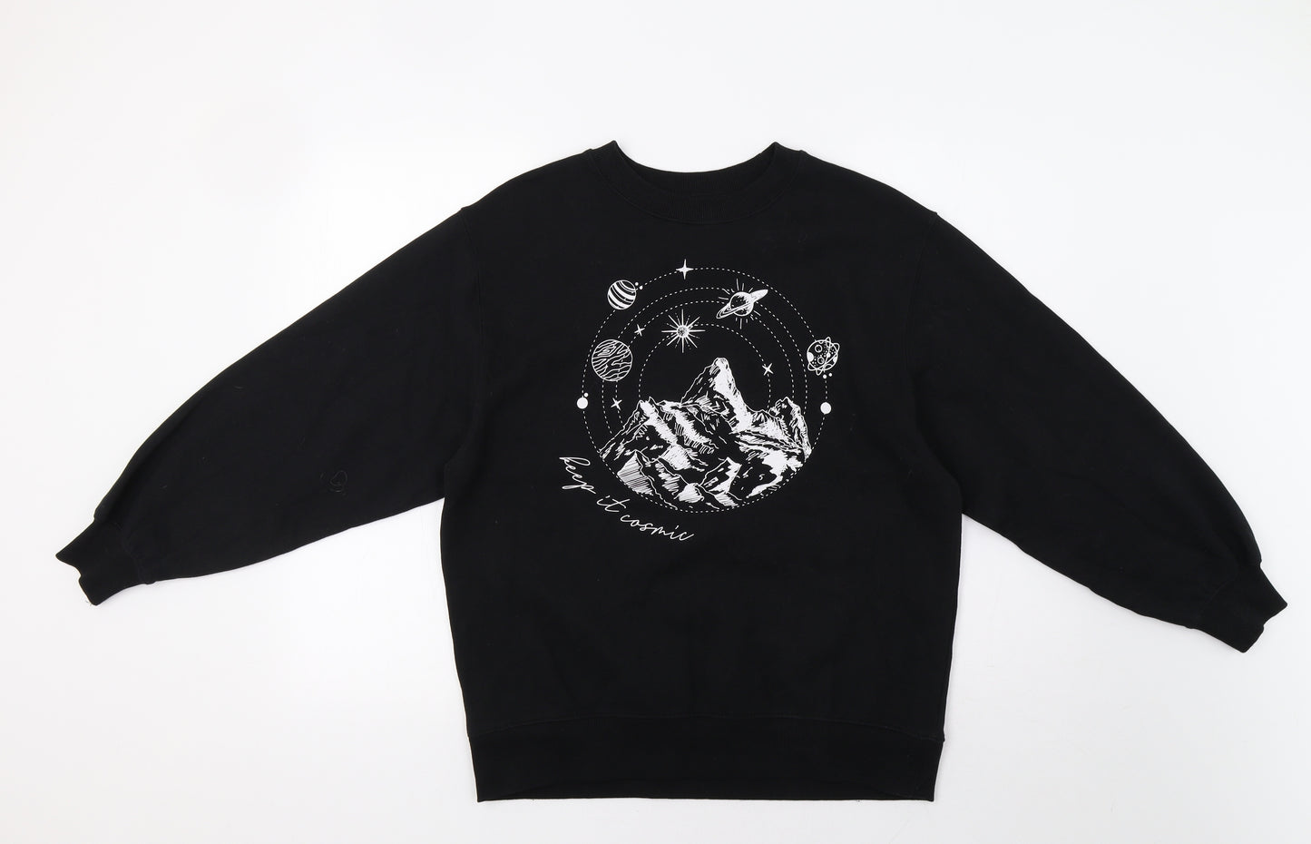 George Womens Black   Pullover Sweatshirt Size 10  - Planets