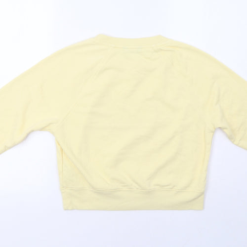 New Look Womens Yellow   Pullover Sweatshirt Size 8  - Je T'aime