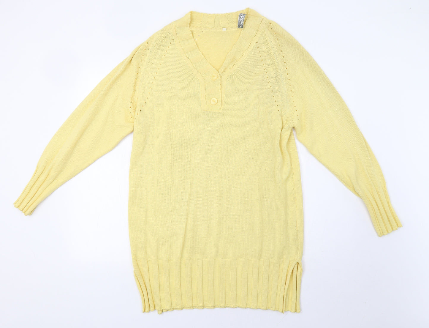Passione Womens Yellow   Tunic Jumper Size 16