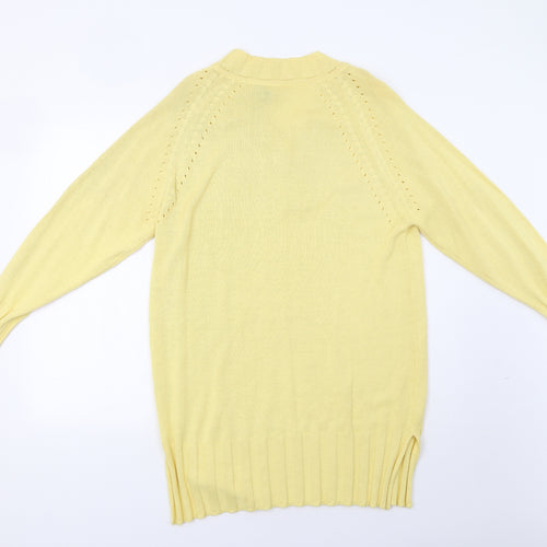 Passione Womens Yellow   Tunic Jumper Size 16