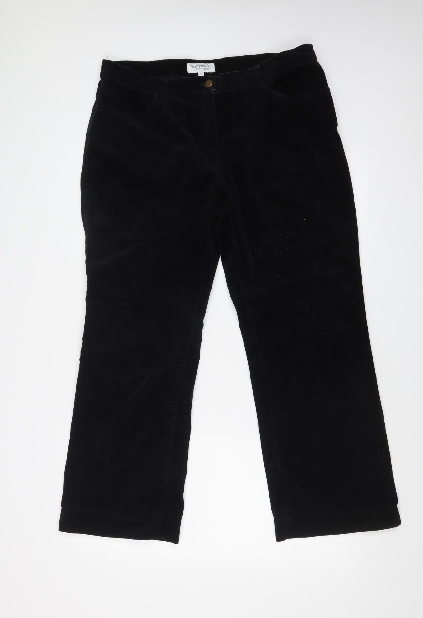 JUDY FRENCH Womens Black   Wide-Leg Jeans Size 16 L28 in