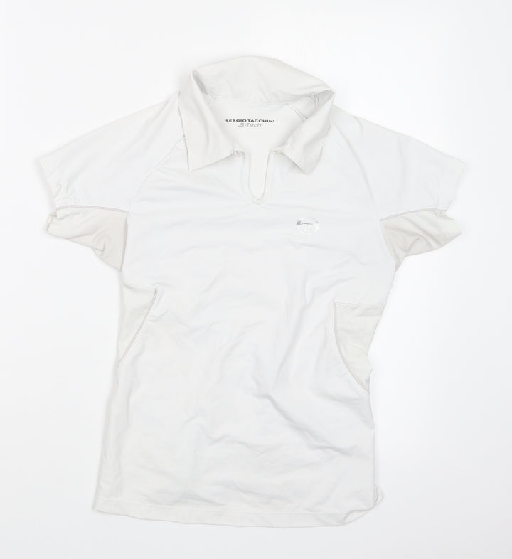 Sergio Tacchini Womens White   Basic T-Shirt Size S