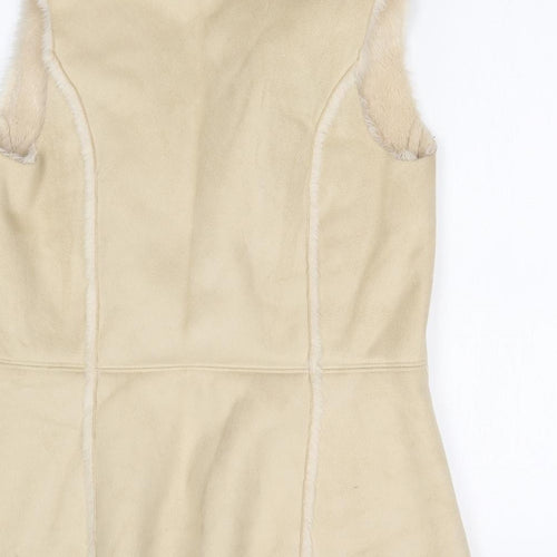 M&S Womens Beige   Gilet Jacket Size 8