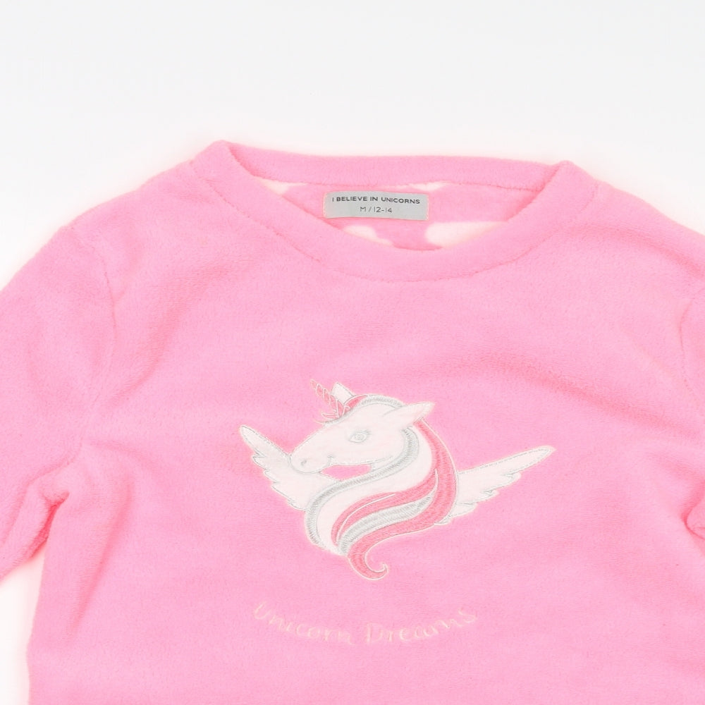 B&M Womens Pink Solid   Pyjama Top Size M