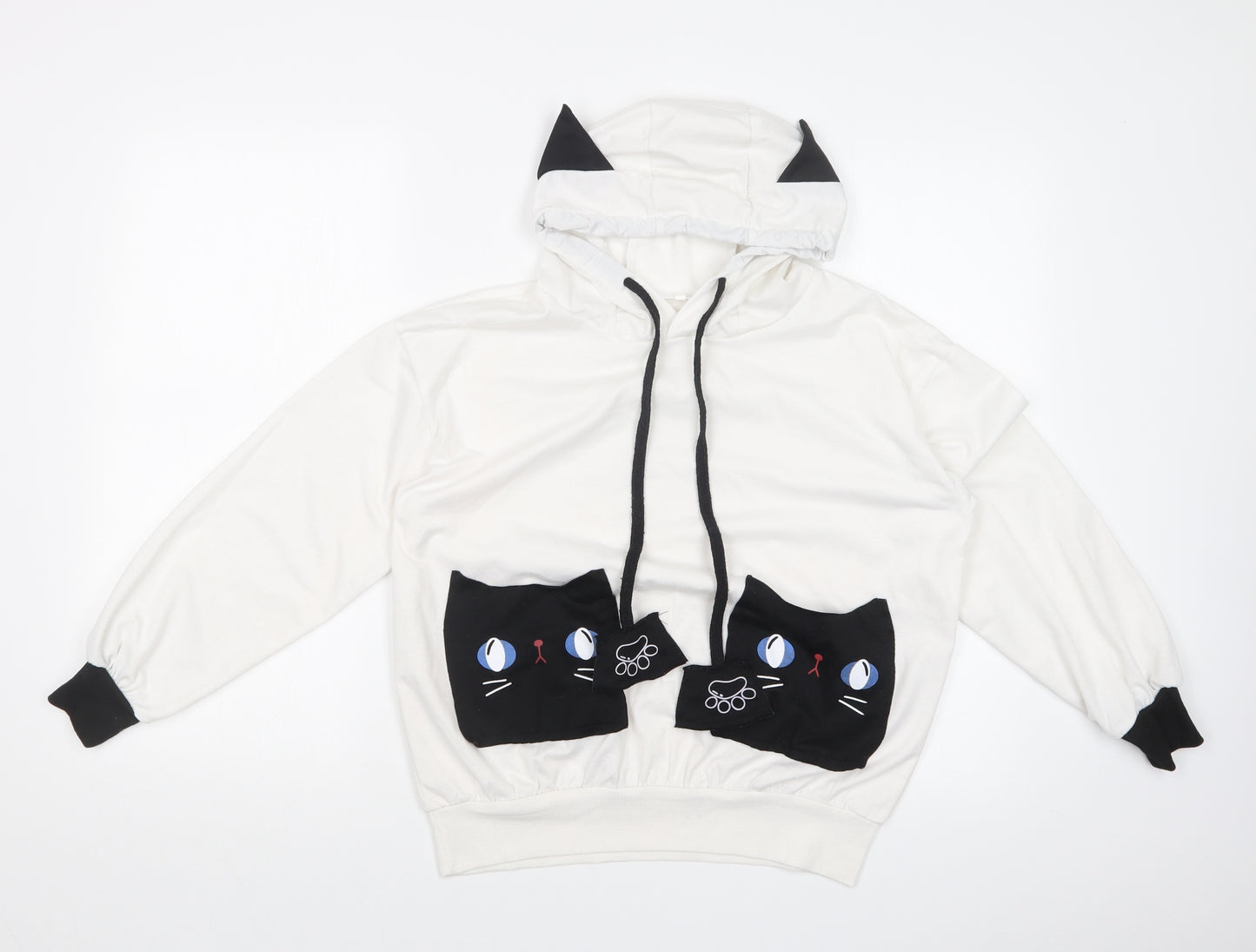 Preworn Girls White   Pullover Hoodie