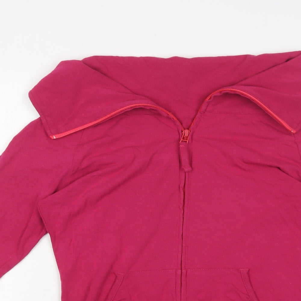 John Lewis Womens Pink   Full Zip Hoodie Size 10