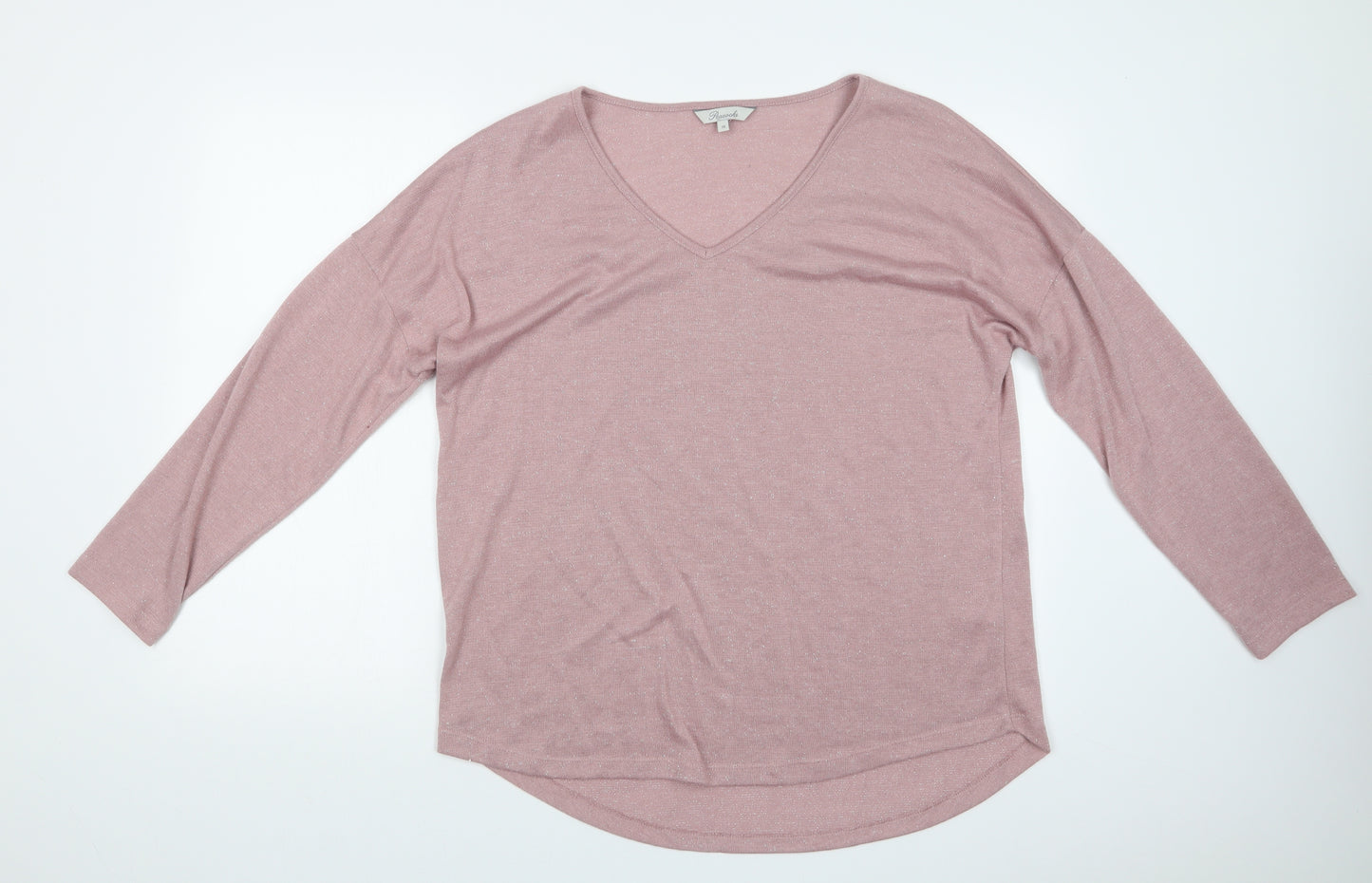 Peacocks Womens Pink   Basic T-Shirt Size 18