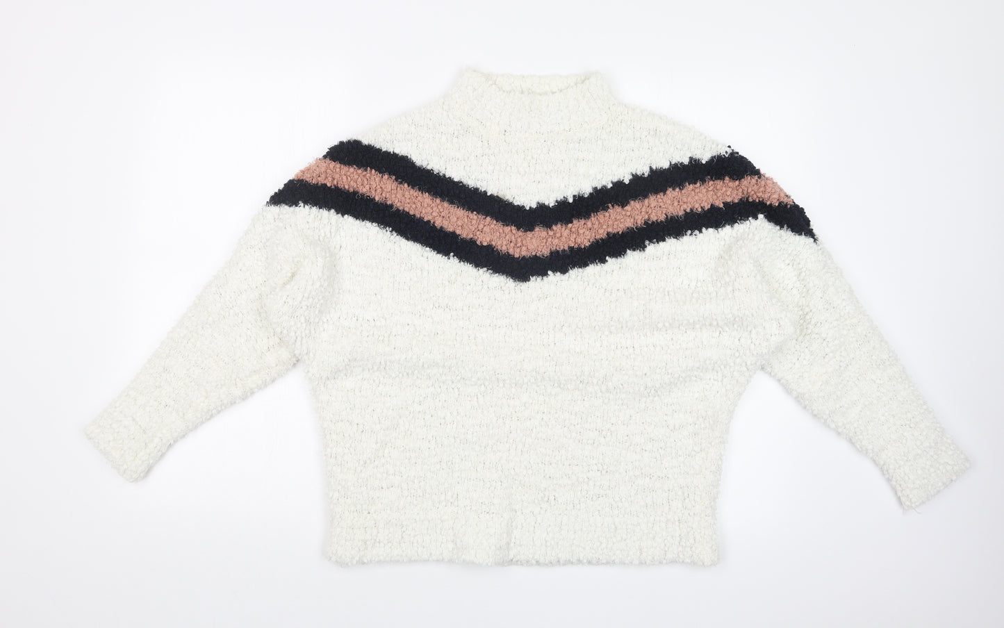 FASHION PRIVATE COMPANY Womens Multicoloured Striped  Pullover Jumper Size S