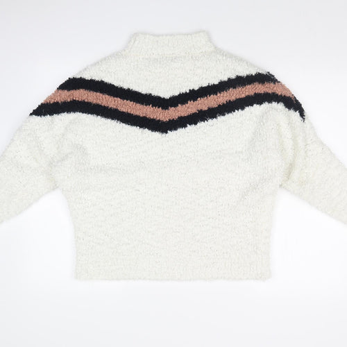 FASHION PRIVATE COMPANY Womens Multicoloured Striped  Pullover Jumper Size S
