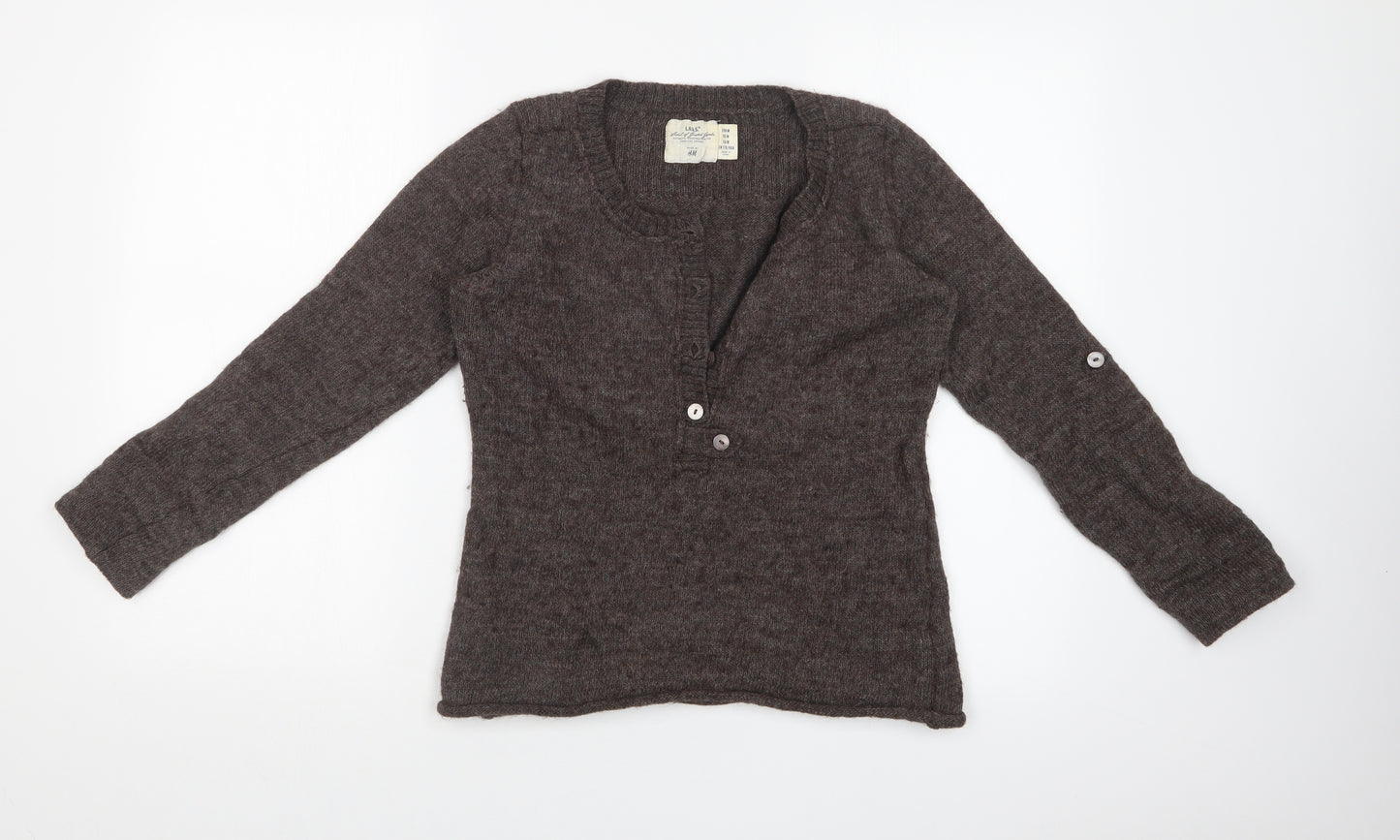 H&M Womens Brown   Basic T-Shirt Size M