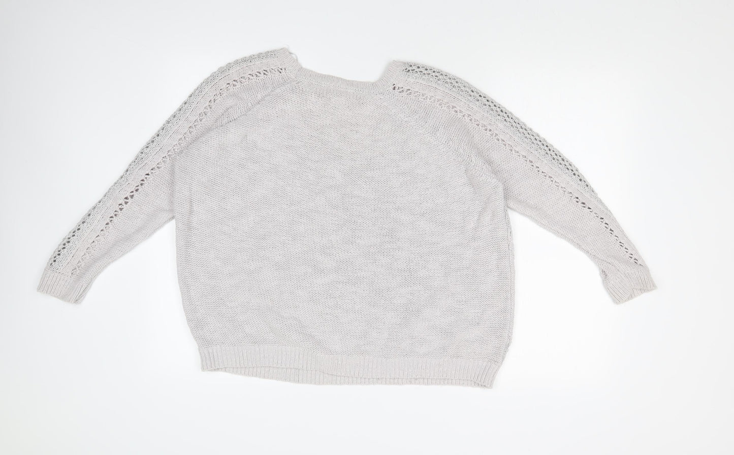 River Island Womens Grey Argyle/Diamond  Pullover Jumper Size 12