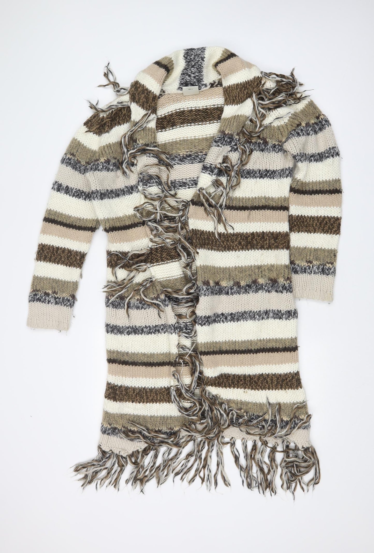 NEXT Womens Multicoloured Striped  Cardigan Jumper Size L
