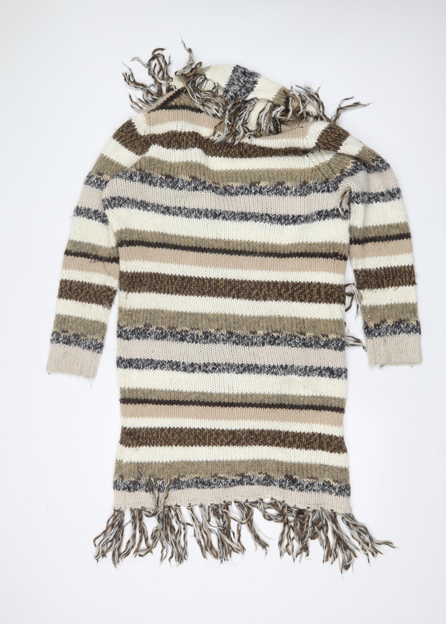 NEXT Womens Multicoloured Striped  Cardigan Jumper Size L
