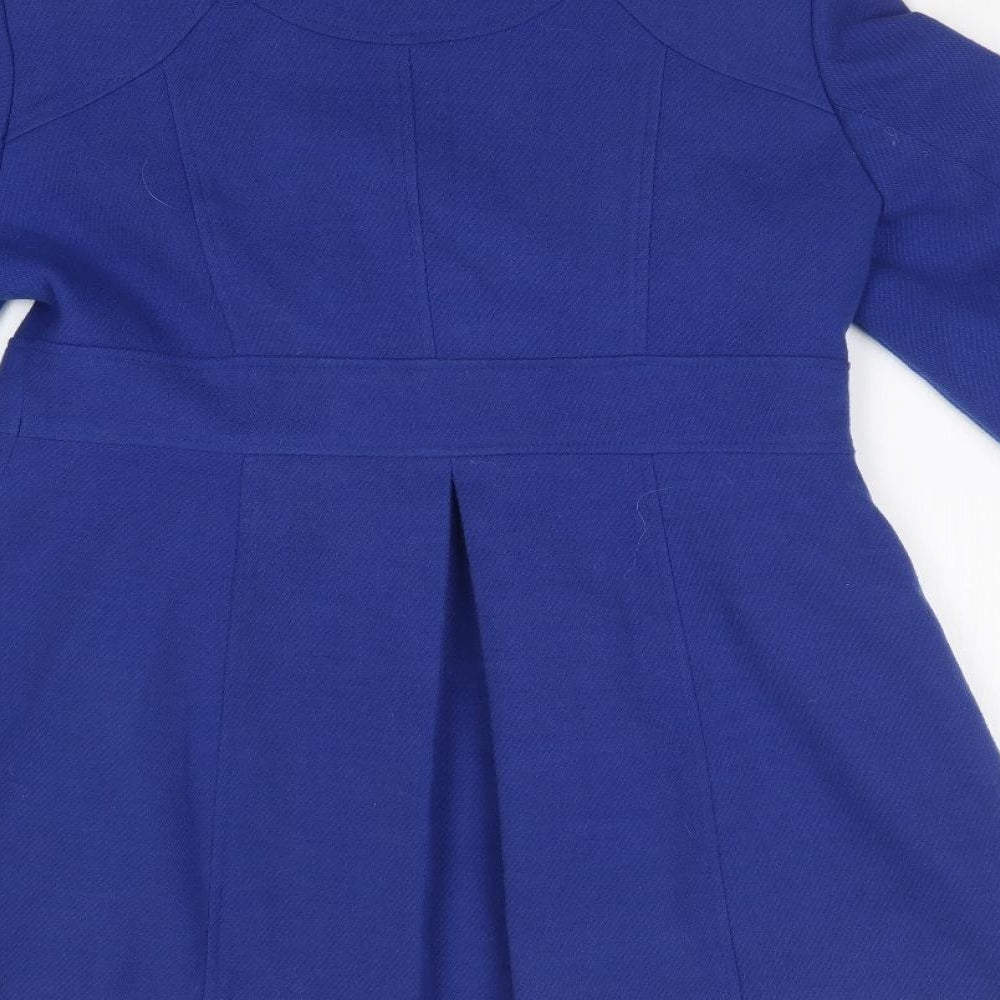 George Womens Blue   Trench Coat Coat Size 10