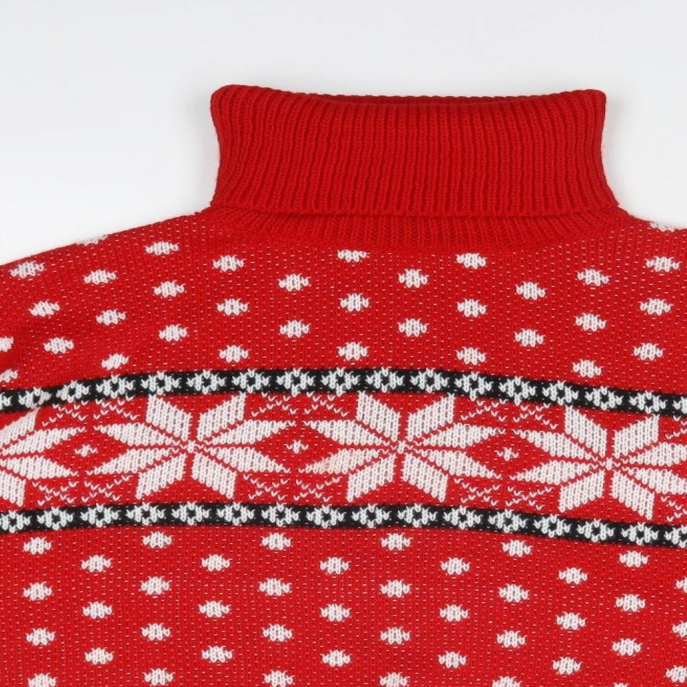 LULUA Womens Red Fair Isle  Pullover Jumper Size XL  - CHRISTMAS