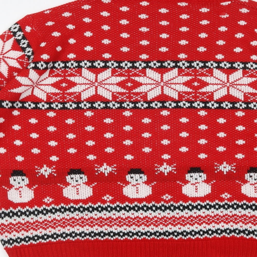 LULUA Womens Red Fair Isle  Pullover Jumper Size XL  - CHRISTMAS