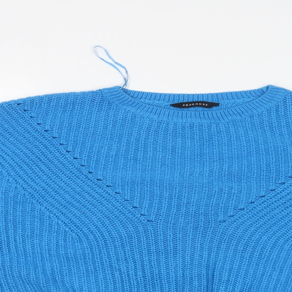 Peacocks Womens Blue   Pullover Jumper Size M