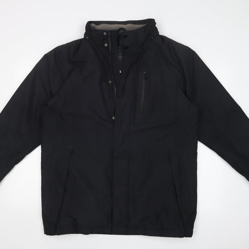 BHS Mens Black   Overcoat Coat Size M