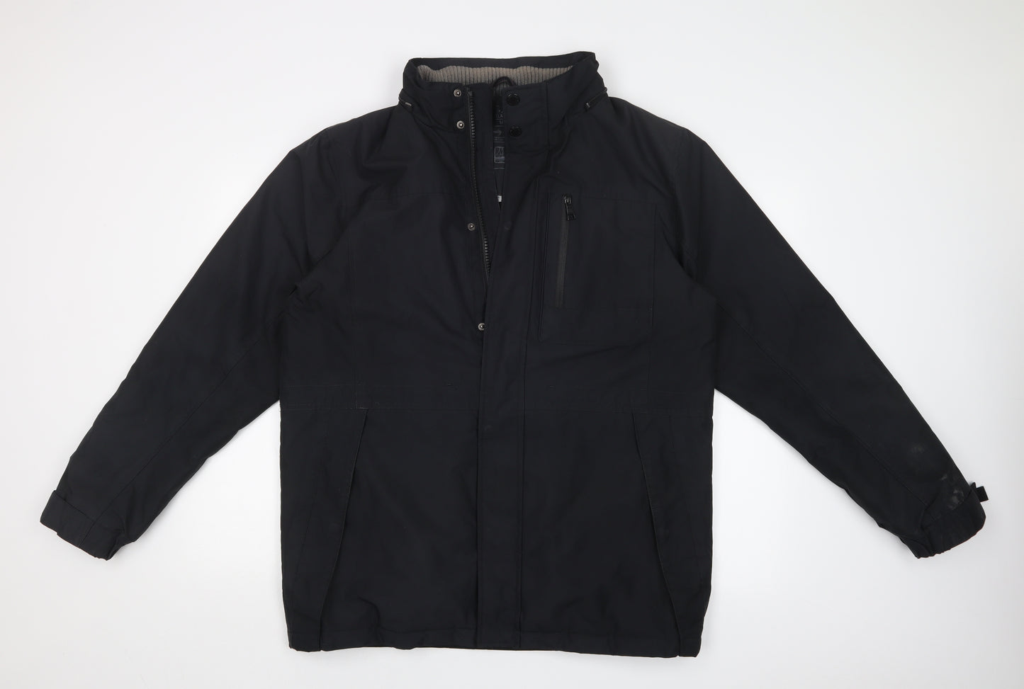 BHS Mens Black   Overcoat Coat Size M