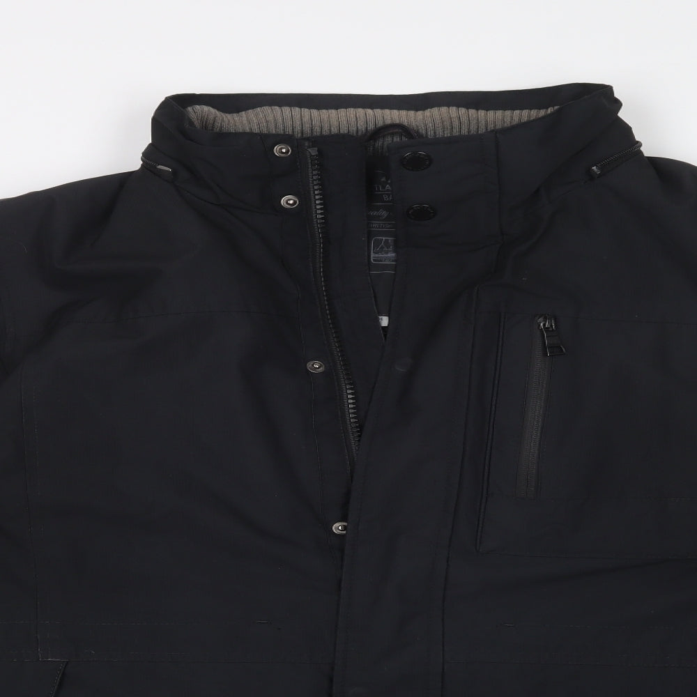 BHS Mens Black   Overcoat Coat Size M