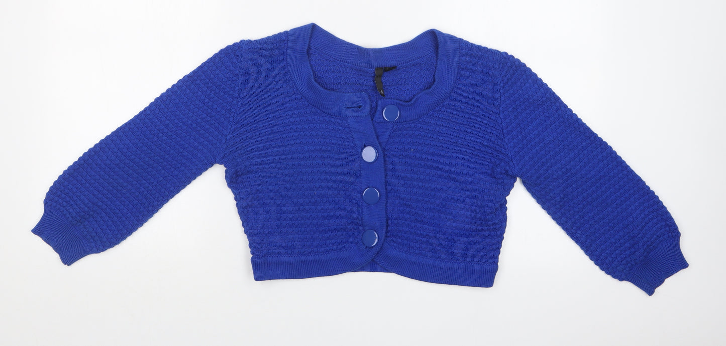 H&M Womens Blue   Cardigan Jumper Size 14
