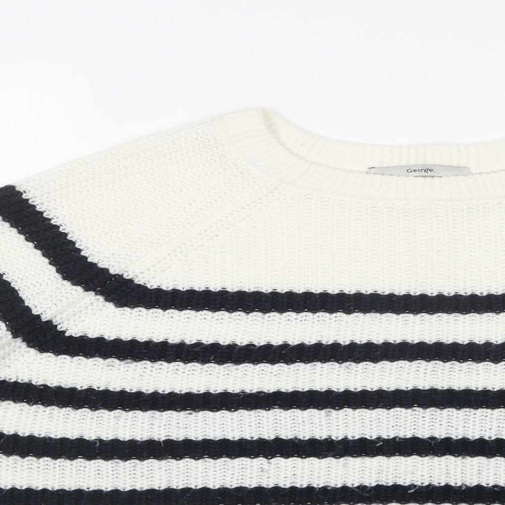 George Womens Multicoloured Striped  Pullover Jumper Size 16