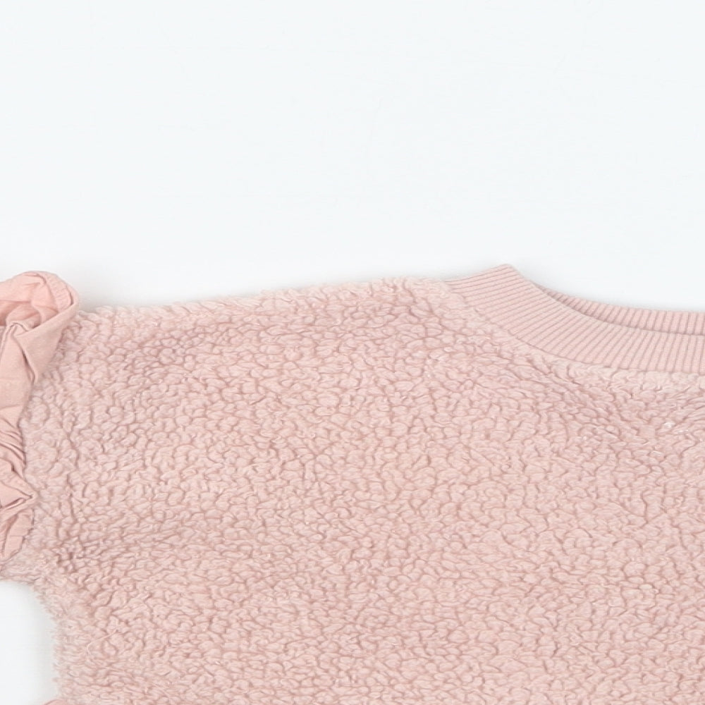 River Island Girls Pink   Pullover Jumper Size 12-18 Months