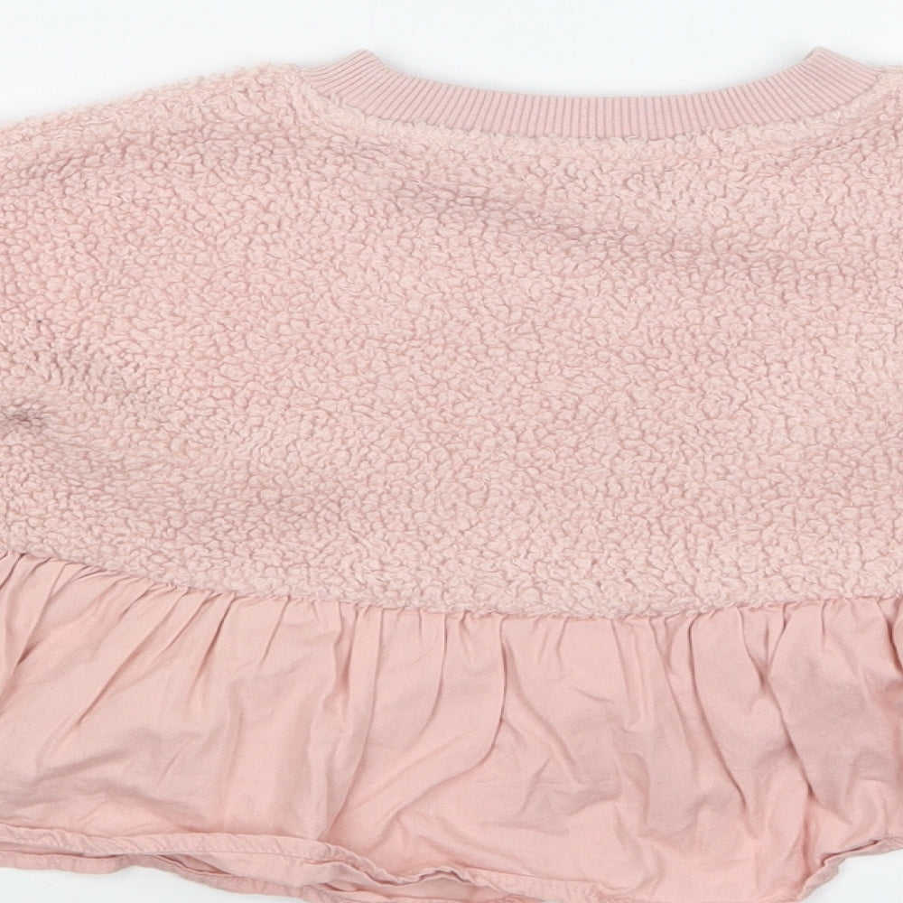 River Island Girls Pink   Pullover Jumper Size 12-18 Months