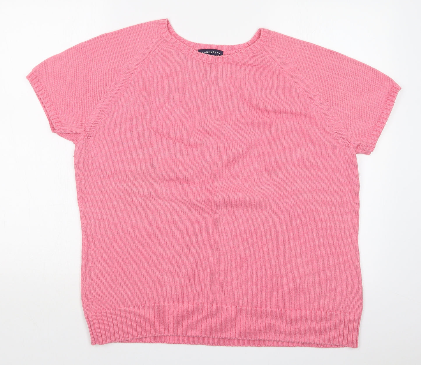 LANDS END Womens Pink   Basic T-Shirt Size XL