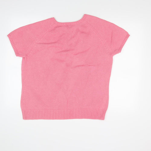 LANDS END Womens Pink   Basic T-Shirt Size XL
