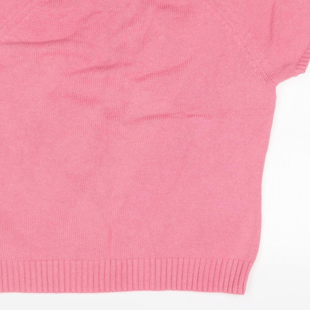 LANDS END Womens Pink   Basic T-Shirt Size XL