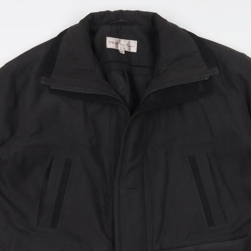 EWM Mens Black   Overcoat Coat Size S