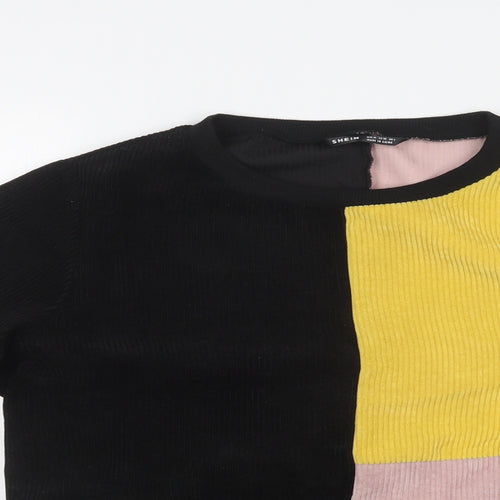 SheIn Womens Multicoloured Colourblock  Pullover Sweatshirt Size M