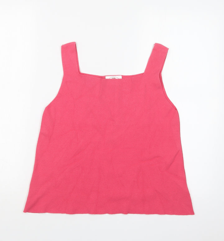 Nightingales Womens Pink Basic Tank Size L