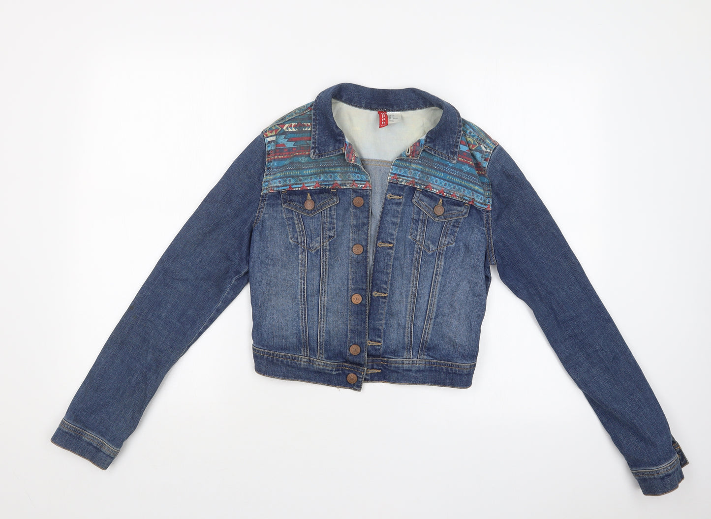 H&M Womens Black Fair Isle  Jacket  Size 8