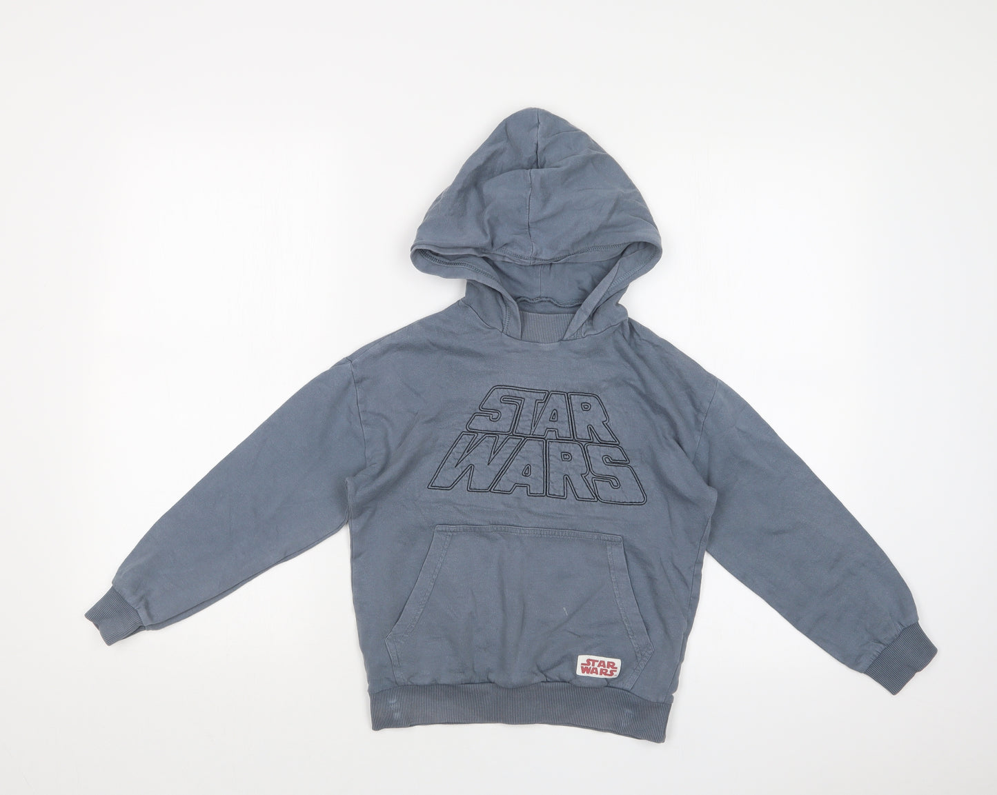 M&S Boys Blue   Pullover Hoodie Size 7-8 Years